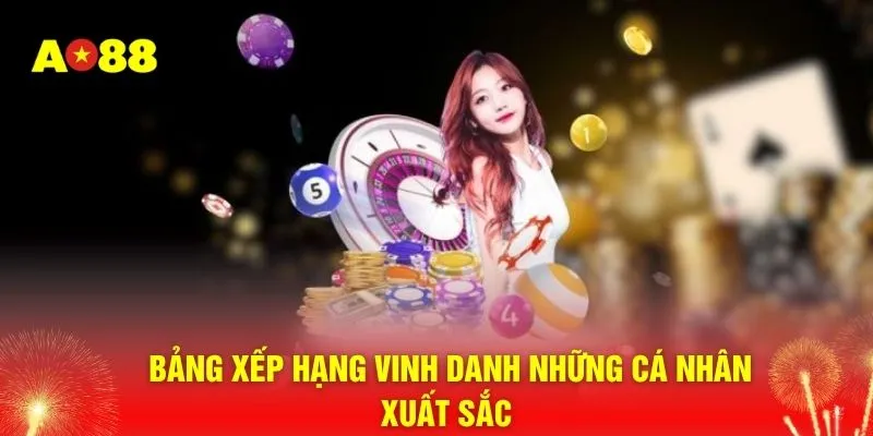 Bảng xếp hạng vinh danh những cá nhân xuất sắc 